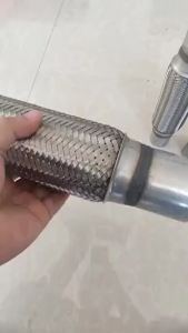 2inch X 12inch Exhaust Flex Pipe Stainless Steel Double Braid 50x205x305mm