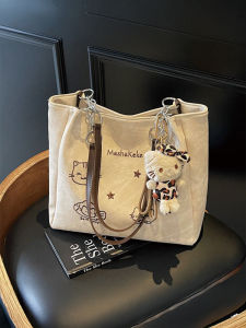 Versatile Cute Cat Design Large Capacity Tote Bag Womens Fashion 2025 New Commuter Single Shoulder Bag Daily Use Handbag