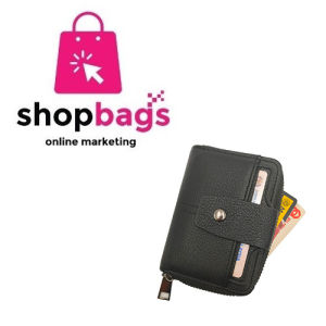 KASHVAU Mens Slim Zip Card Holder Wallet Mini PU Leather Card Case Holds 15-20 Cards & Cash 2011A-A14