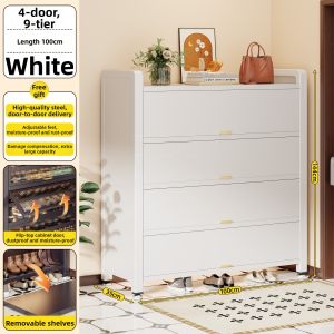 DIBIOU | Dust-proof Multilevel Shoe Cabinet with Flap Door