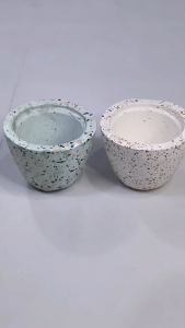 Pot Tanaman Bentuk Rumah Tawon Vas Bunga Hias Motif Teraso Estetik Planter Bahan Gypsum Dekorasi Rumah Taman