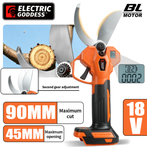 Electric Goddess Brushless 45mm Electric Pruning Shear Cordless Fruit Tree Bonsai Electric Scissors For MAkita 18V Battery Pin