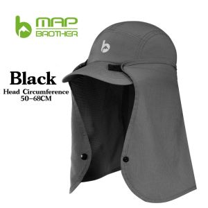 MOUNTAINHIKER MAP BROTHER Fishing Hat Sun Visor Cap Hat Outdoor UPF 50 Sun Protection Removable Ear Neck Flap Cover for Hiking