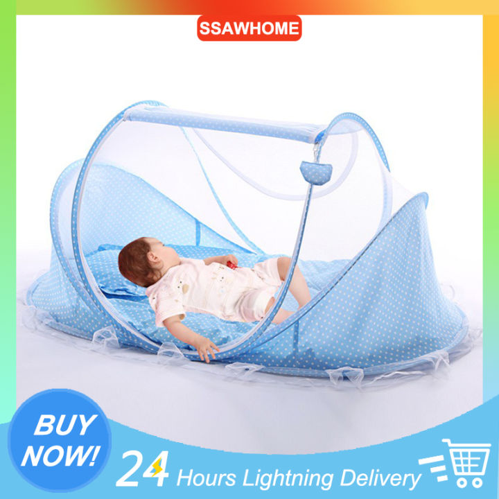 Baby Anti Mosquito Bites Net Tent Portable Folding Baby Travel Bed Crib  Baby Cots Baby Folding Bed Infant Crib Mosquito Net Children's Baby Folding 