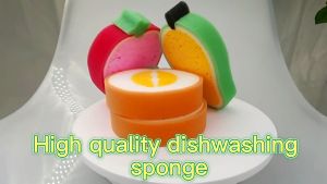 Cleaning Sponge Fruit Shape Kitchen Accessories Dish Washing Sponge Cleaning Dish Remove Stains Thickened Sponge 水果款加厚海绵