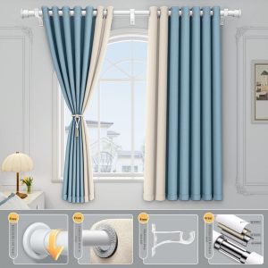WEILAISHI | No-drill Installation Privacy Curtain Rod Set
