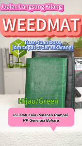 90Gsm Weedmat Tebal 50m/100m Penutup Tanah Kawalan Rumpai PP Tikar Kawalan Rumpai Tahan Lama Penutup Plastik Untuk Berkebun Rumah Hijau Ladang Hitam 防草布