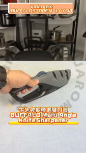 BUFFALO Knife Sharpener Adjustable Angle Pull Thru | Knives Scissor Sharpener | Anti Slip | Adjustable 牛头牌可调角磨刀器