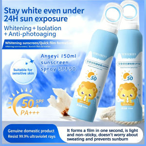 Angeyi SPF50+ sunscreen spray with aperturegentle and refreshing full protection against UV rays sunburn waterproof and sweat suitable for sensitive skin
