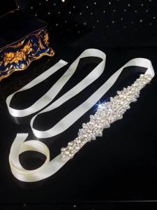 Fashion Hand-stitched Heavy Duty Belt Handmade Sparkling Rhinestone Waistband for Women Bridal Wedding Dress Belt Accessories