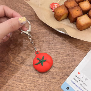Tomato McDonalds Bag Compatible Apple AirTag Locator Silicone Protective Cover Keychain Airtags Soft Digital Accessories