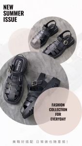 katerina fashion Korean Flat Wedge Sandals Shoes Adjustable Strap For Women #231