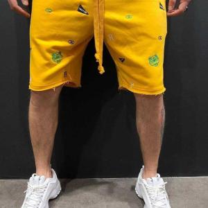 Mens Fitness Sport Shorts Summer New High Street Loose Breathable Casual Pants Brand Trendy Leisure Trousers