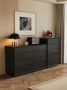 Italian Minimalist Wooden Chest for Bedroom and Living Room Storage