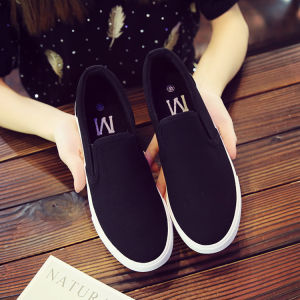 Yellow Canvas Shoes Womens Slip-On Low-Top Breathable Casual Sneakers Korean Style Flat Bottom Couples Spring Summer Footwear