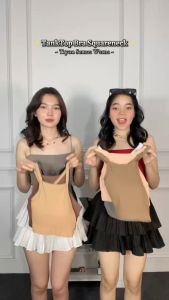 Onefashionmall Crop Tank Top Atasan Wanita Korean Croptop Turtle Neck Baju Korea Pakaian TangTop Bra Busa Fashion Cewek Sport Yoga Gym BR139