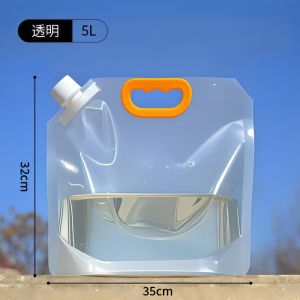 Portable Outdoor Folding Water Bag Large Capacity Thickened Food Grade Camping Storage Water Bag Music Festival Plastic Bag
