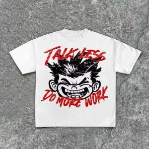 Potdemiel | Hip Hop Cartoon Gothic Print T Shirts Graphic T Shirts High Quality Men And Kids Short Sleeved T Shirts Mens Sportswear