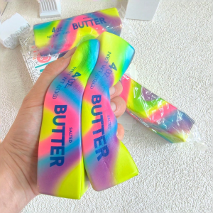1/2/3/5Pcs Rainbow Butter Stick Squishy Slow Rising Fake Food Squeeze Toy Anxiety Relief Sensory Fidget Gift for Kids Adults