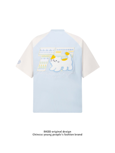 เสื้อยืดแขนสั้นผ้าปักลายแมวสุดน่ารัก สไตล์ลำลอง สำหรับผู้ชายและผู้หญิง ทรงหลวม สวมใส่สบาย ฤดูร้อน 2024