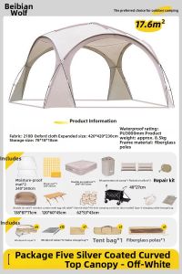 BEIANLANG | Large Space Portable Sun and Rain Shelter Zipper Tent