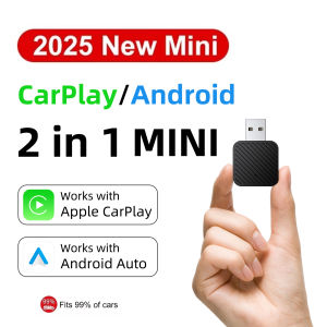 2025 NEW Mini 2in1 Wireless Adapter CarPlay & Android Auto in One Plug&Play 5G WiFi Bluetooth 5.0 USB Interface Not To Fall Off