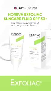 Kem chống nắng dành cho da dầu mụn Noreva Exfoliac Matifing Suncare Fluid SPP50+ 40ML