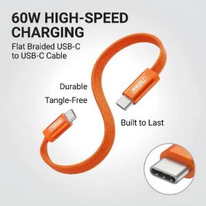 Cáp Sạc Nhanh NNBILI 60W C To C Dẹt Bện Tương Thích Với iPhone 18/17/16 Huawei Xiaomi Samsung - Cáp Sạc PD