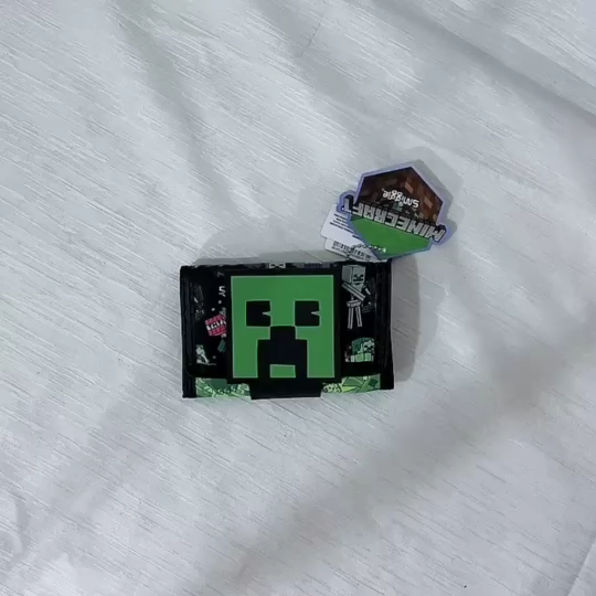 [SG Stock] Children’s Wallet Tri-Fold with Card Slots & Coin Pouch & Strap Minecraft Dinosaur Heart Kowala