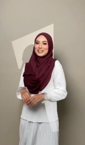 MOOTIARA Plain Warda PIain Warda Instant Shawl (1pc/3pcs)