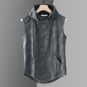 Summer Camouflage Print Loose Fit Vest Thin Casual Shoulder Mens Trendy Brand Quick Dry Sleeveless Personality T-Shirt