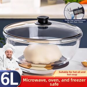 NAIFUNA | High Borosilicate Glass Deep Mixing Bowl With Lid