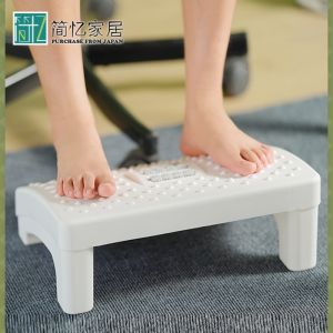 Modern Minimalist Office Footrest Sofa Leg Rest Footstool Adult Leather Cushion Injection Molding Plastic Non-Customizable