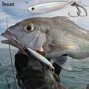 GOBAIT โลหะ Jig Lure 20g 30g 40g Spinner ช้อน 3D Eye สีเลเซอร์ Spinning Fishing Tackle ใบมีดตะขอ Swimbait Pesca VIB เหยื่อ