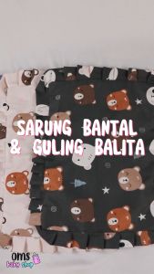 Sarung Bantal Guling Set Anak Balita (1 Bantal & 2 Guling) / Sarung Bantal Guling Toddler Size