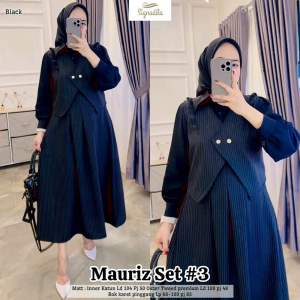 SIGNADILA | Mauriz Oneset Kerja Wanita / Setelan Formal 3in1 Rok Inner dan Vest LD 106 cm