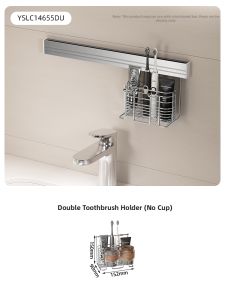 ERMO | Stainless Steel Wall Mounted No-Drill Storage Rack