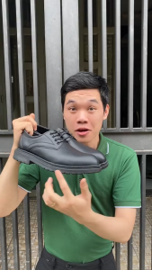 Giày da công sở thời trang MĐ G1296 đế cao su 2 tầng có may full viền