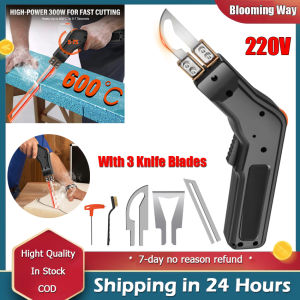 🚚 Local Delivery🚚Styrofoam Cutter Electric 300W Hot Knife Foam Cutter 0-600℃ Rope Cutter with Cooling System/Smart Chip Professional Fabric Cutter with 3 Blades for EPS/EPP/KT Board/EVA/PU/Rubber/Fabric/Sponge