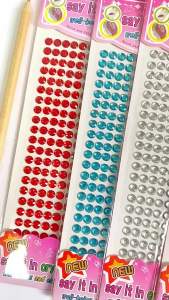 5mm Rainbow Round Rhinestone Stickers Self Adhesive Diamond Gems for Nail Art Face Makeup Car Phone Photo Album Decor