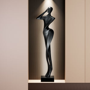 Kisstyle | Luxurious and Elegant Tall Hallway Decor Item Abstract Figurative Art Sculpture