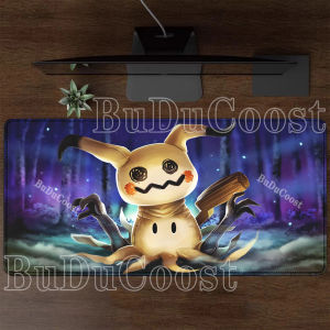 Bandai | HD Printing Mimikyu Pokemon Anime Kawaii XXL PC Gaming Mouse Pad Keyboard Overlock Mousepad Offices 400x900mm Non-slip Desk Mat