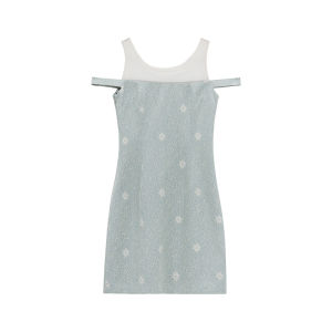XXNING | French Lace Embroidered Texture Illusion Two-piece Dress for Women