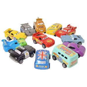 Disney | 12pcs/Set Disney Pixar Cars Lightning Mcqueen Jackson Storm Mater Pvc Model Back-Force Car Toy For Kids Festival Gift Set *