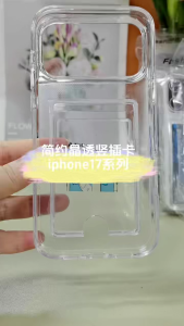 【✅SG Seller✅】RICHMENT Clear Card Slot case For iPhone 17 pro max iPhone17 pro iPhone 16 Pro Max iPhone16 16 pro iPhone 15 / iPhone 14 / iPhone 13 / iPhone 12 / iPhone 11 TPU+PC Shockproof Clear Case