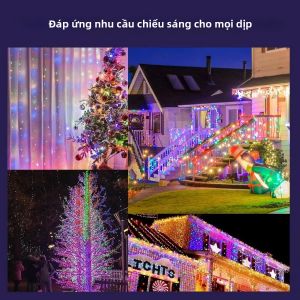 Đèn Dây LED Trang Trí Hình Vòng Hoa Sử Dụng Nguồn USB Dành Cho Phòng Ngủ Cây Thông Noel Tiệc Sinh Nhật Lễ Hội Đèn Tiên Trang Trí Rèm Đèn