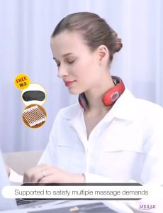 Neck Massager Pain Electromagnetic Shock Pulse Cervical Physical Therapy Instrument - Urut Leher Bahu Badan - Effective Treatment for Neck Pain - Guaranteed No Lost Parcel