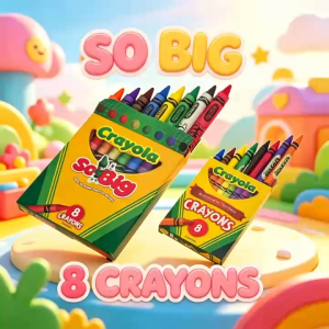 Crayola So Big 8 Crayons Pastels Crayon Primary School Student Drawing Tool School Supply Non-toxic