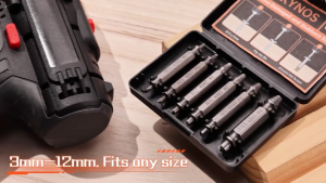 6PCS Damaged Screw Extractor Drill Bit Set Stripped Broken Screw Bolt Remover Extractor Easily Take Out Demolition Tools