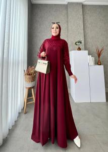 DAVINA gamis gaun pesta pernikahan kondangan wisuda walimah muslimah